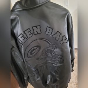 Green bay packers leather jacket